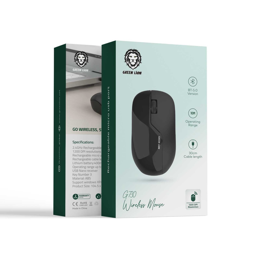 Green Lion G730 Wireless and Bluetooth Rechargeable Mouse