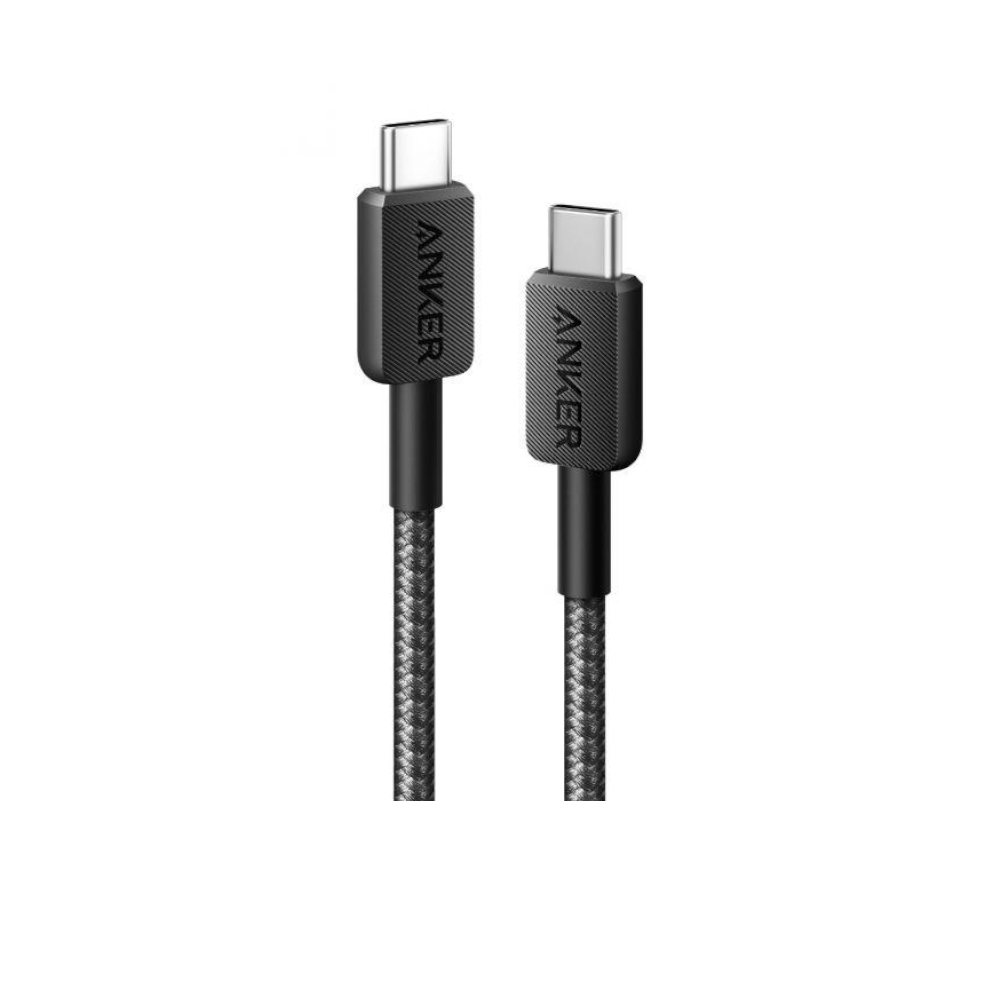 Anker 322 USB-C to USB-C Cable 60W Braided (0.9m/3ft) -Black